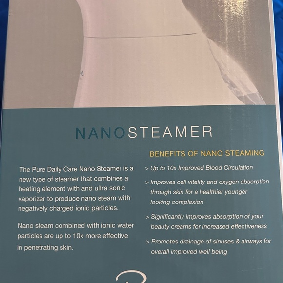 PURE • NANOSTEAMER  • 3 in 1/Multi-Functional Ionic Facial Steamer • - Picture 7 of 8